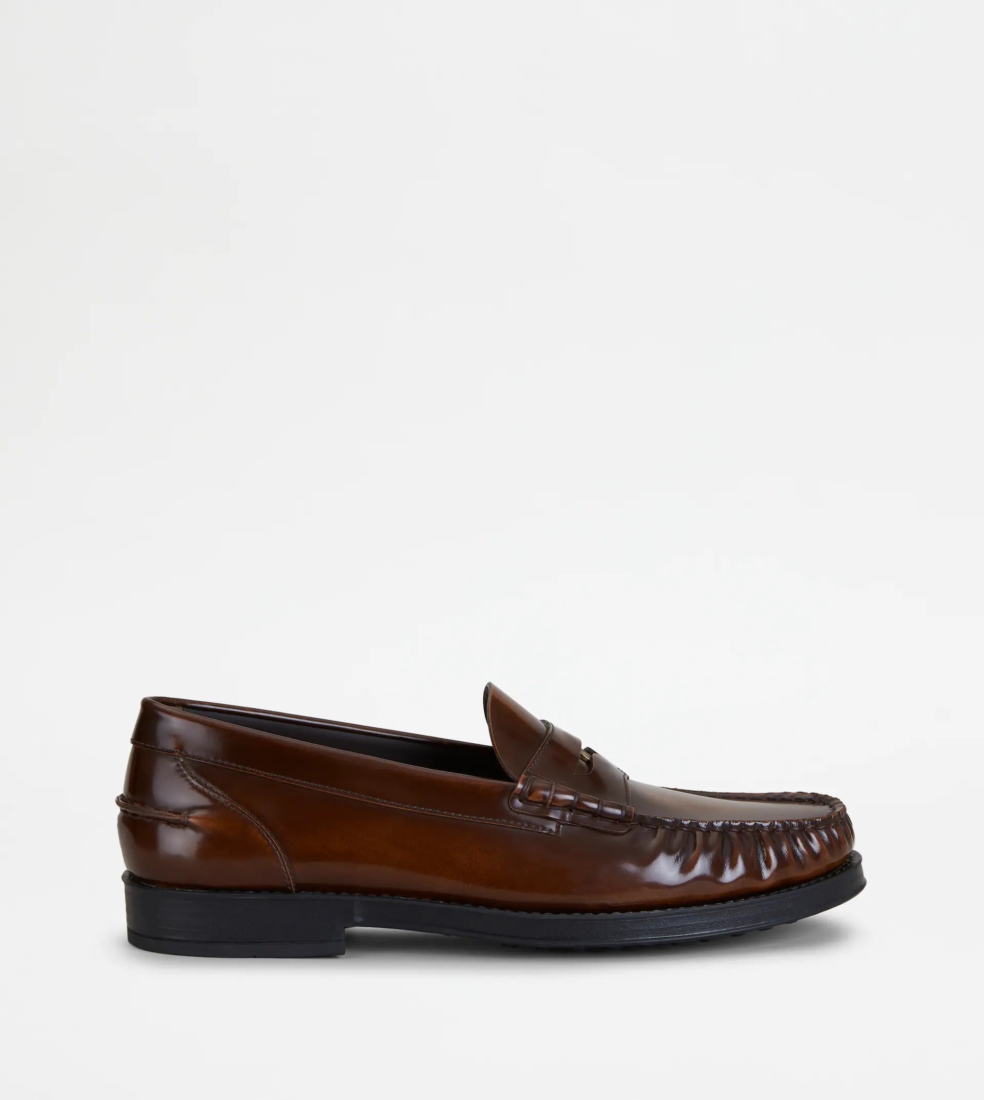 LOAFERS IN LEATHER - BROWN - 1