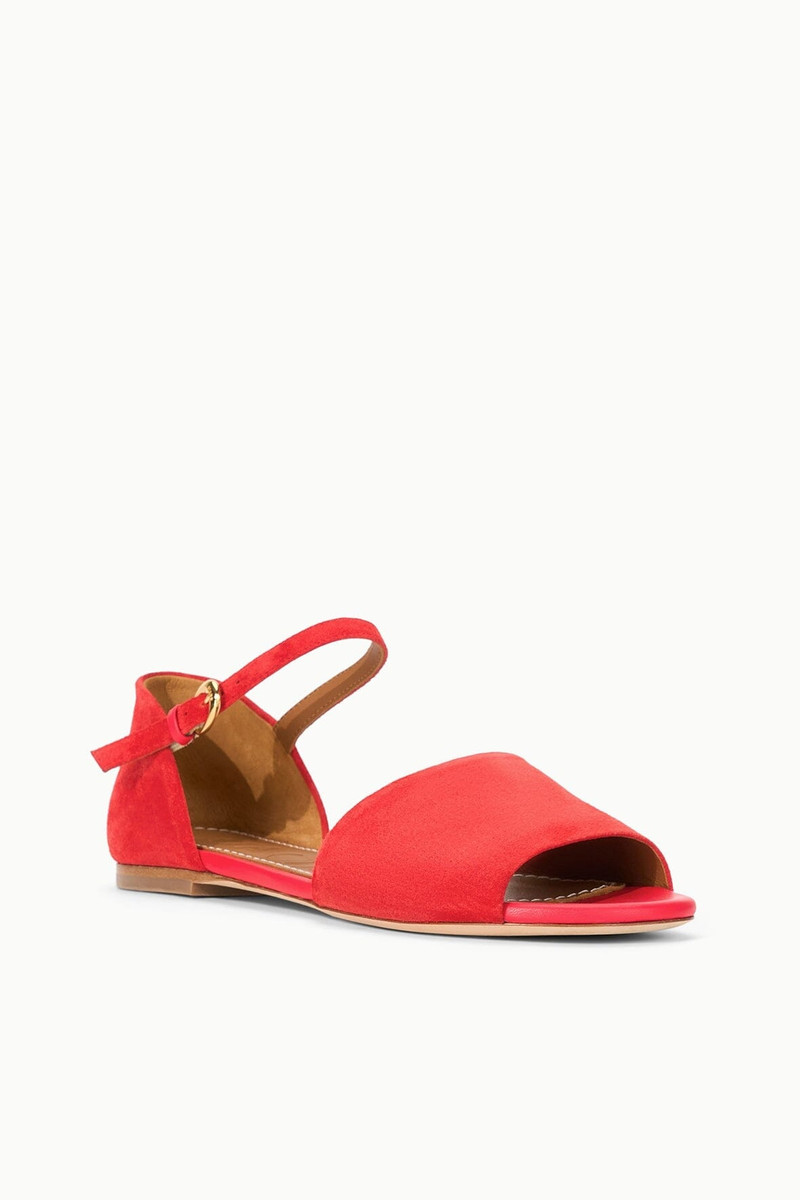 STAUD CATHERINE SANDAL RED ROSE 3