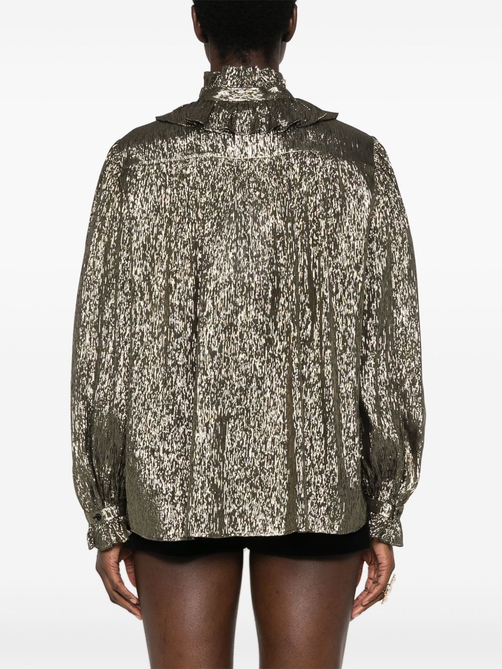lamé-effect blouse - 4