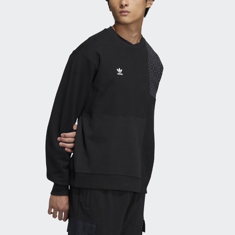 adidas originals CNY Limited Pattern Printing Sports Round Neck Pullover Black HC0565 - 4