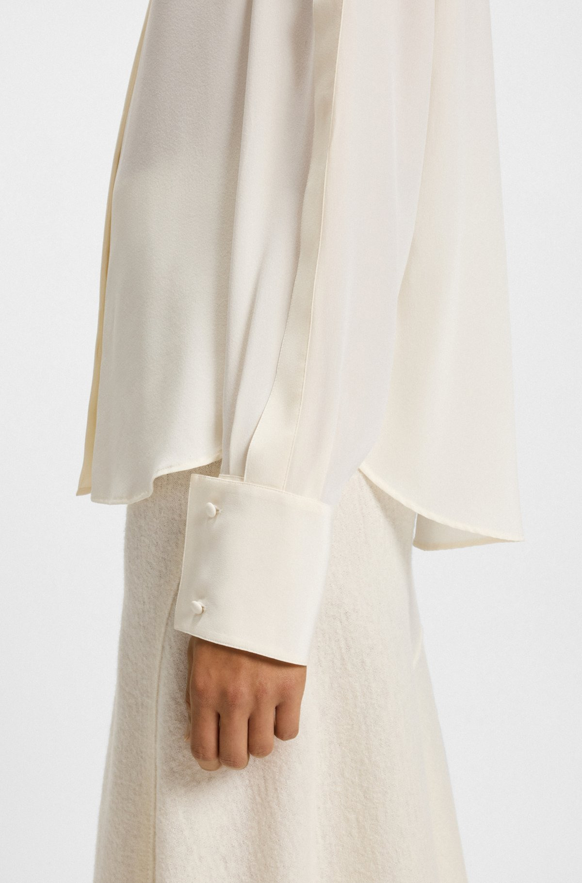 RELAXED-FIT BLOUSE IN SAND-WASHED SILK CHIFFON - 6