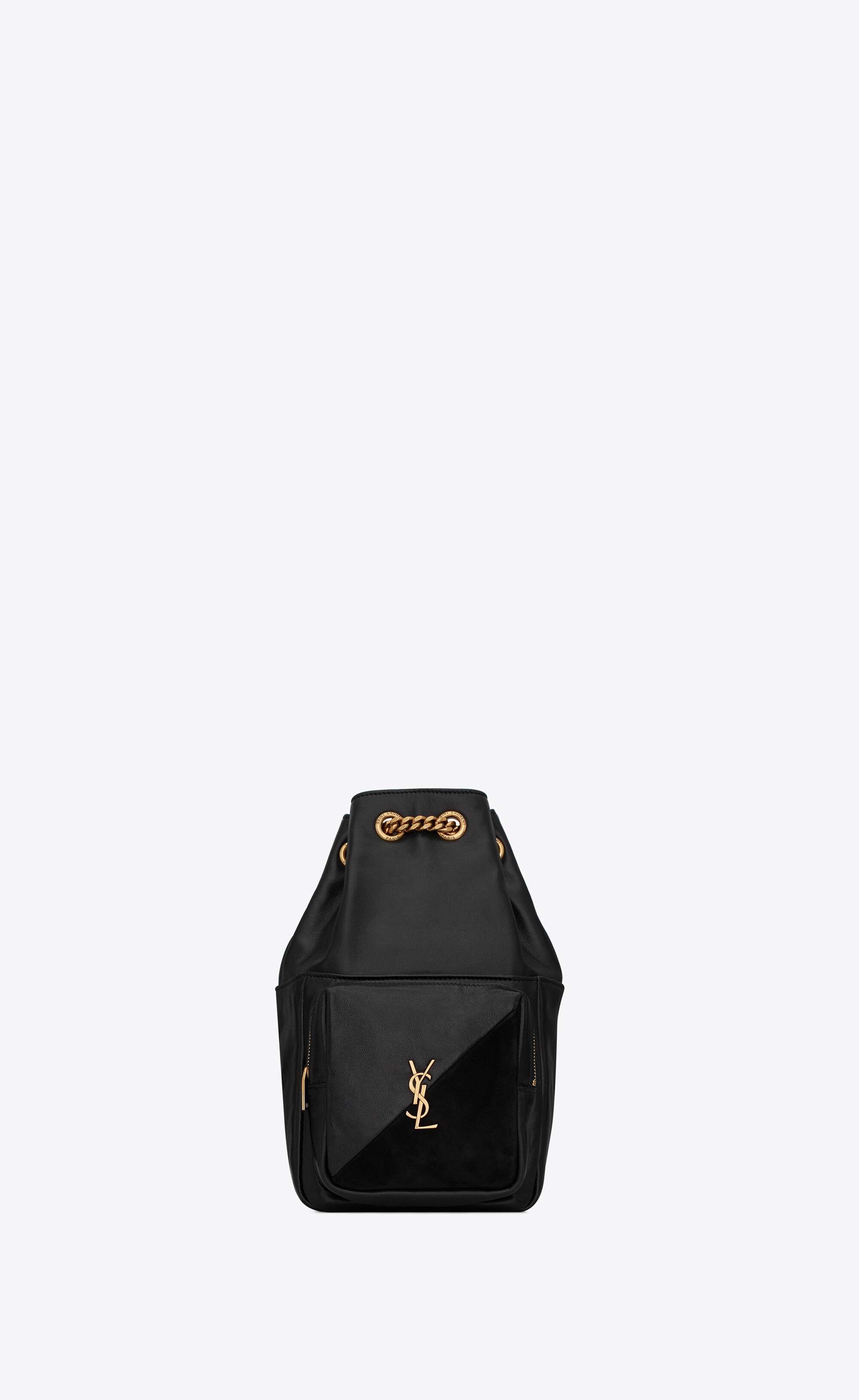 jamie backpack "carré rive gauche" in lambskin and suede - 1