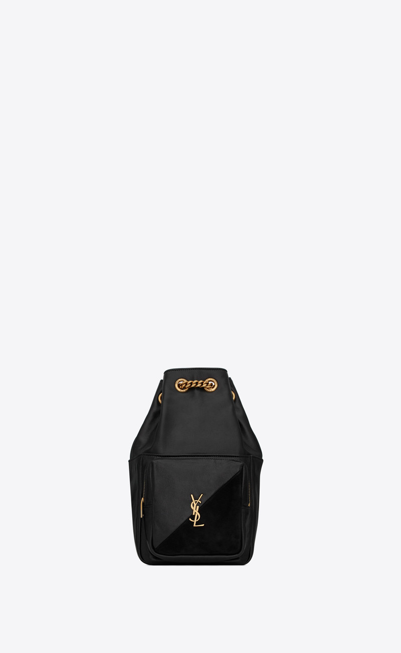 jamie backpack "carré rive gauche" in lambskin and suede 1