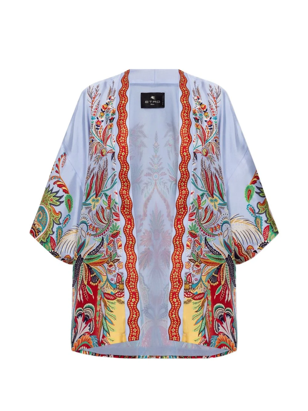 paisley-print silk top - 1
