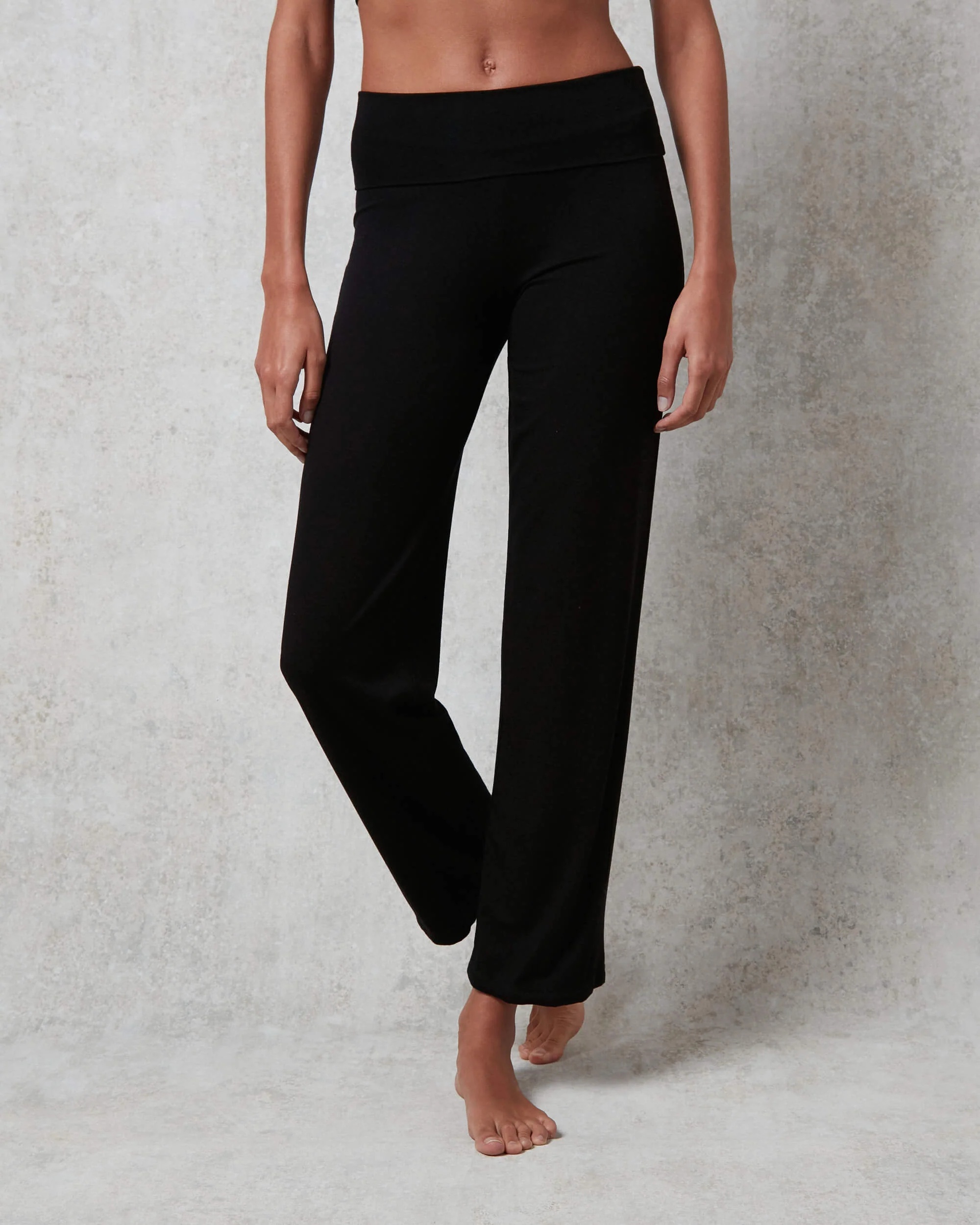 VISCOSE JAZZ PANTS WITH FOLD OVER WAISTBAND - 2