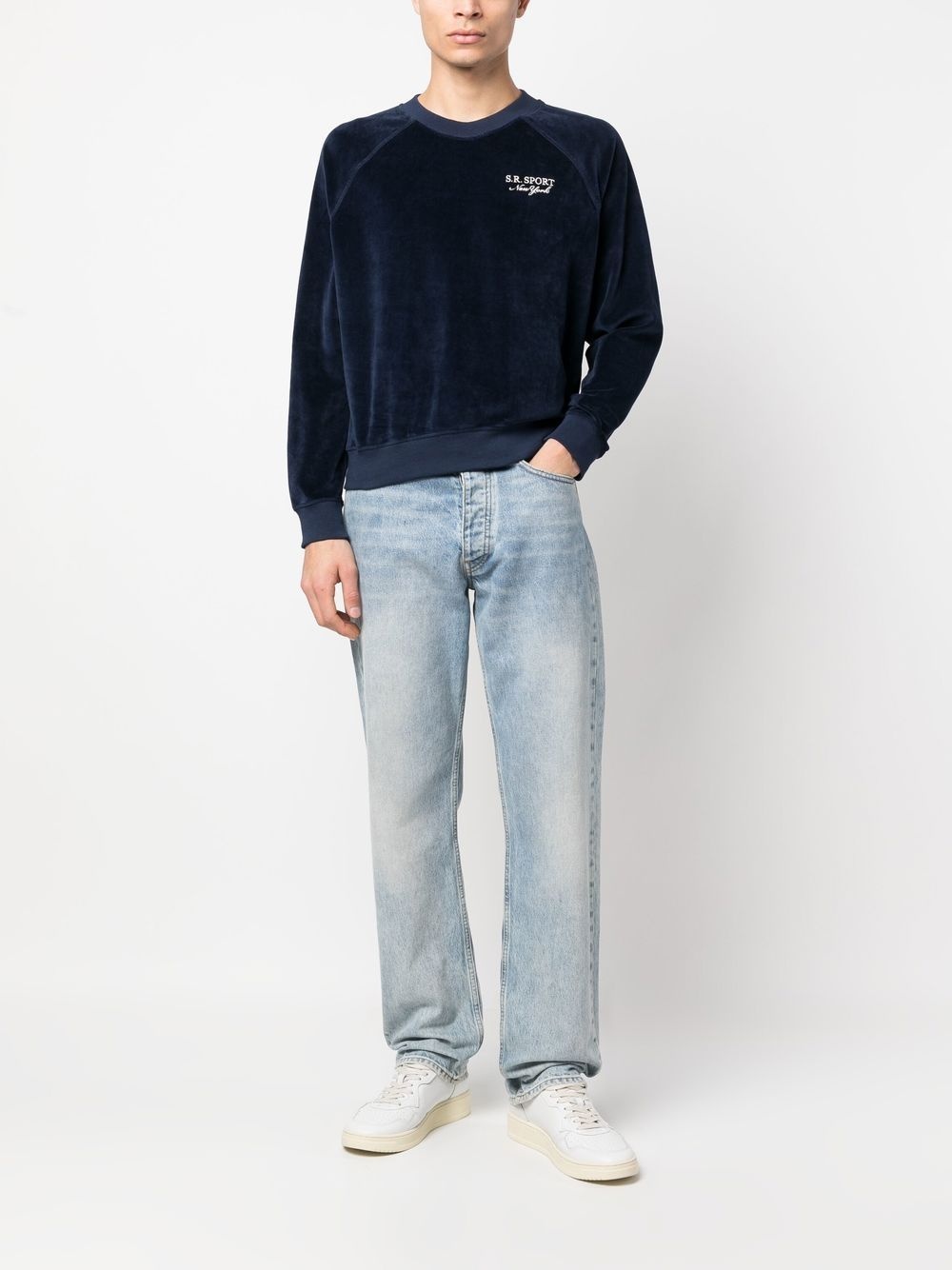 logo-embroidered long-sleeve sweatshirt - 2