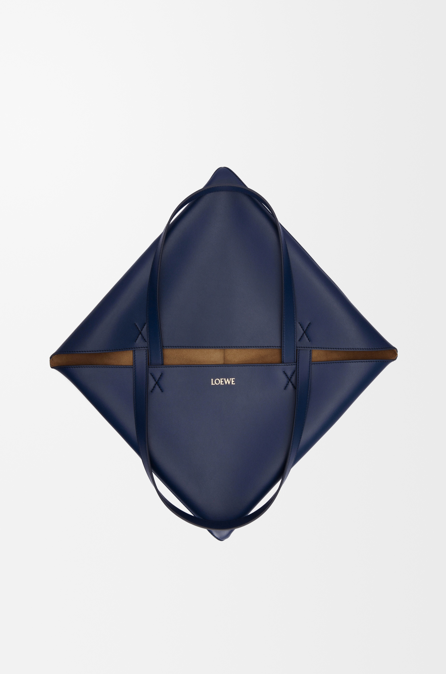 XL Puzzle Fold Tote in shiny calfskin - 6