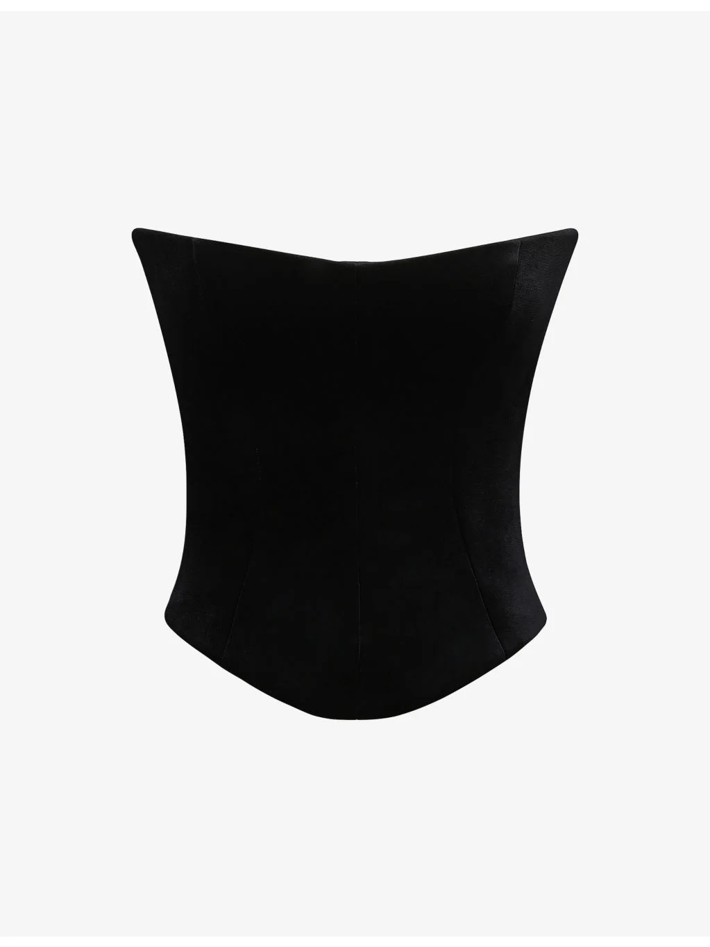 Omari Stretch-Velvet Corset Top - 1