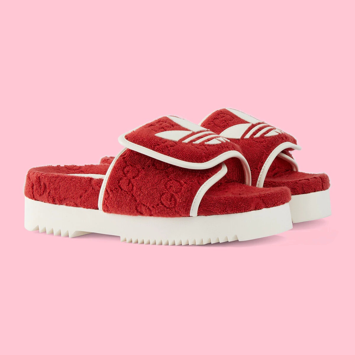 GUCCI adidas x Gucci women's GG platform sandal | REVERSIBLE