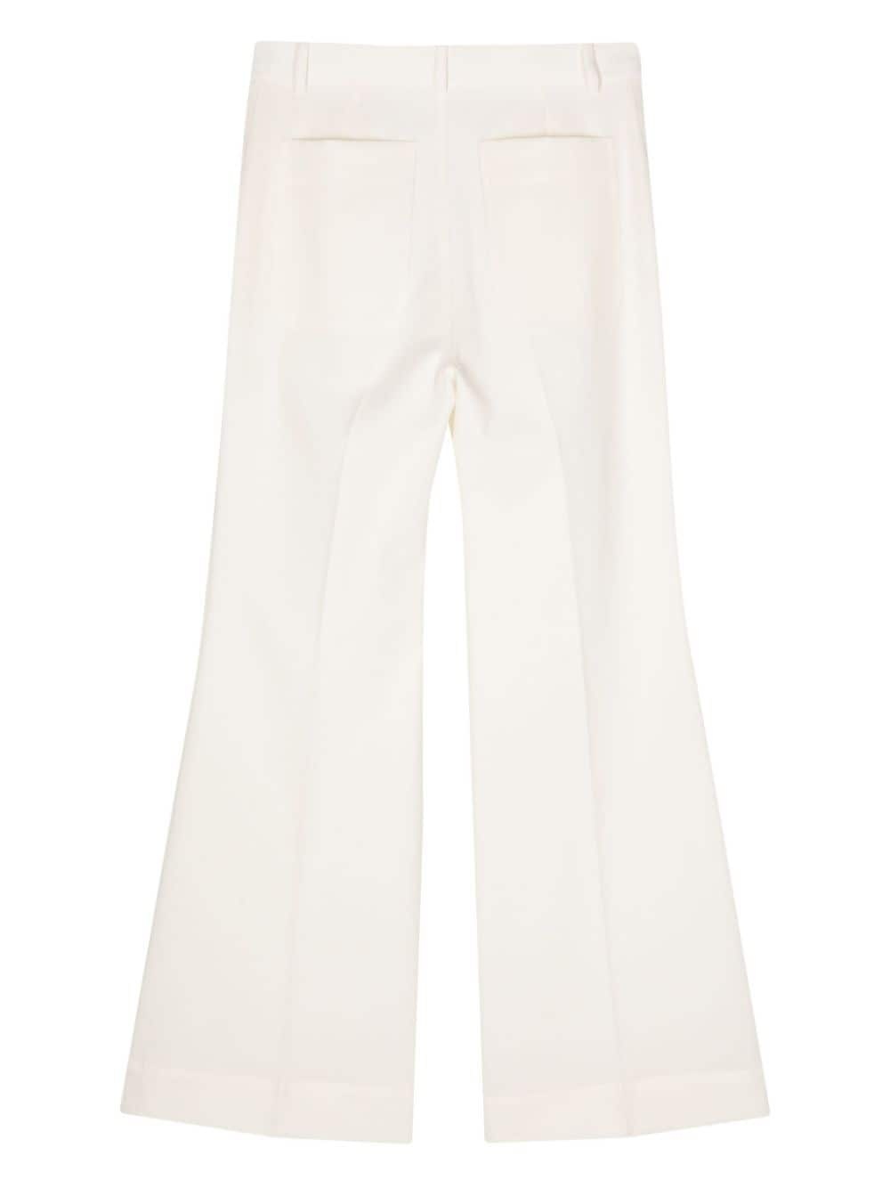 high-waisted flared trousers - 2