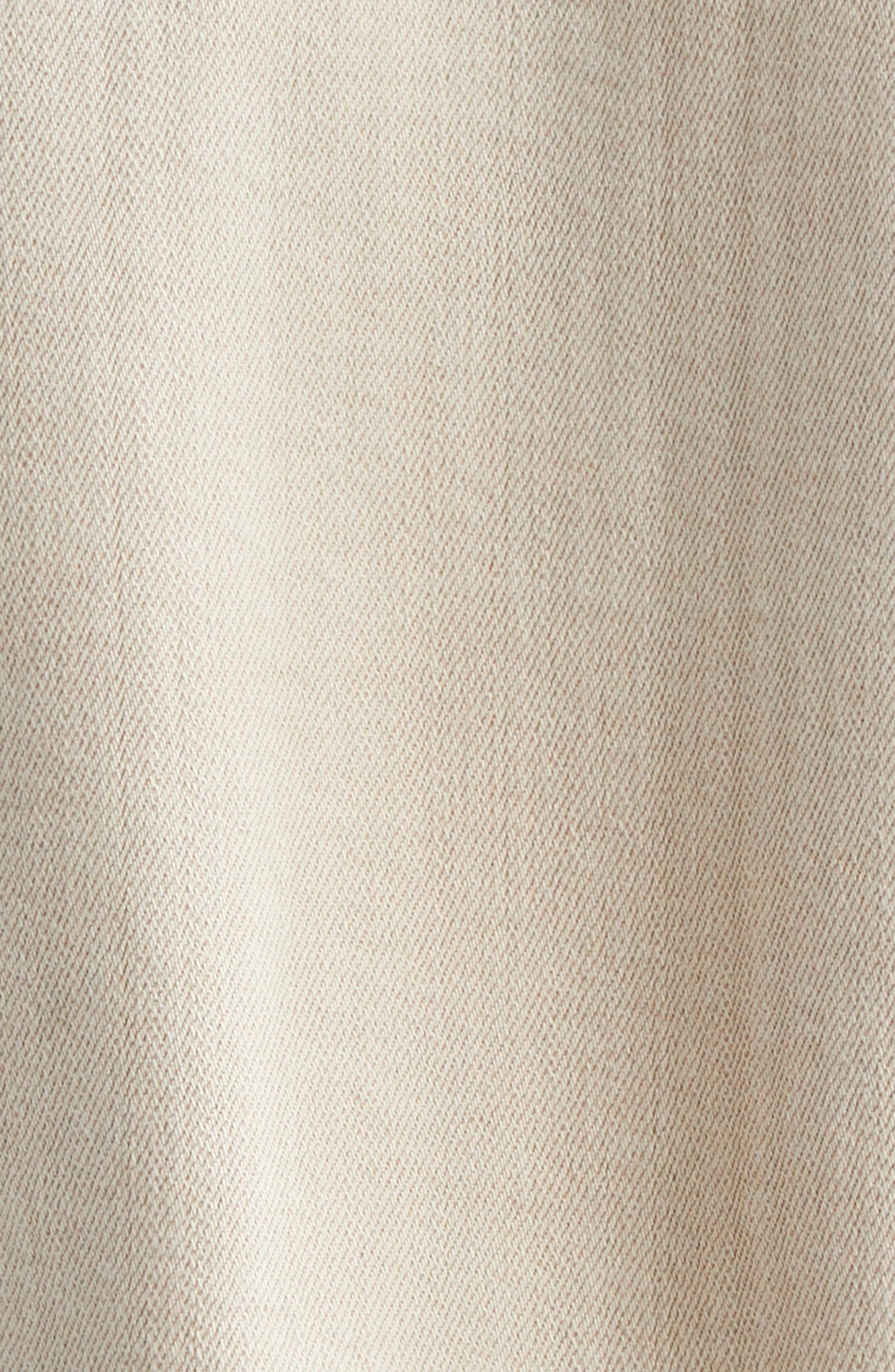 L'AGENCE Yari Collarless Stretch Cotton Jacket in Biscuit at Nordstrom - 6