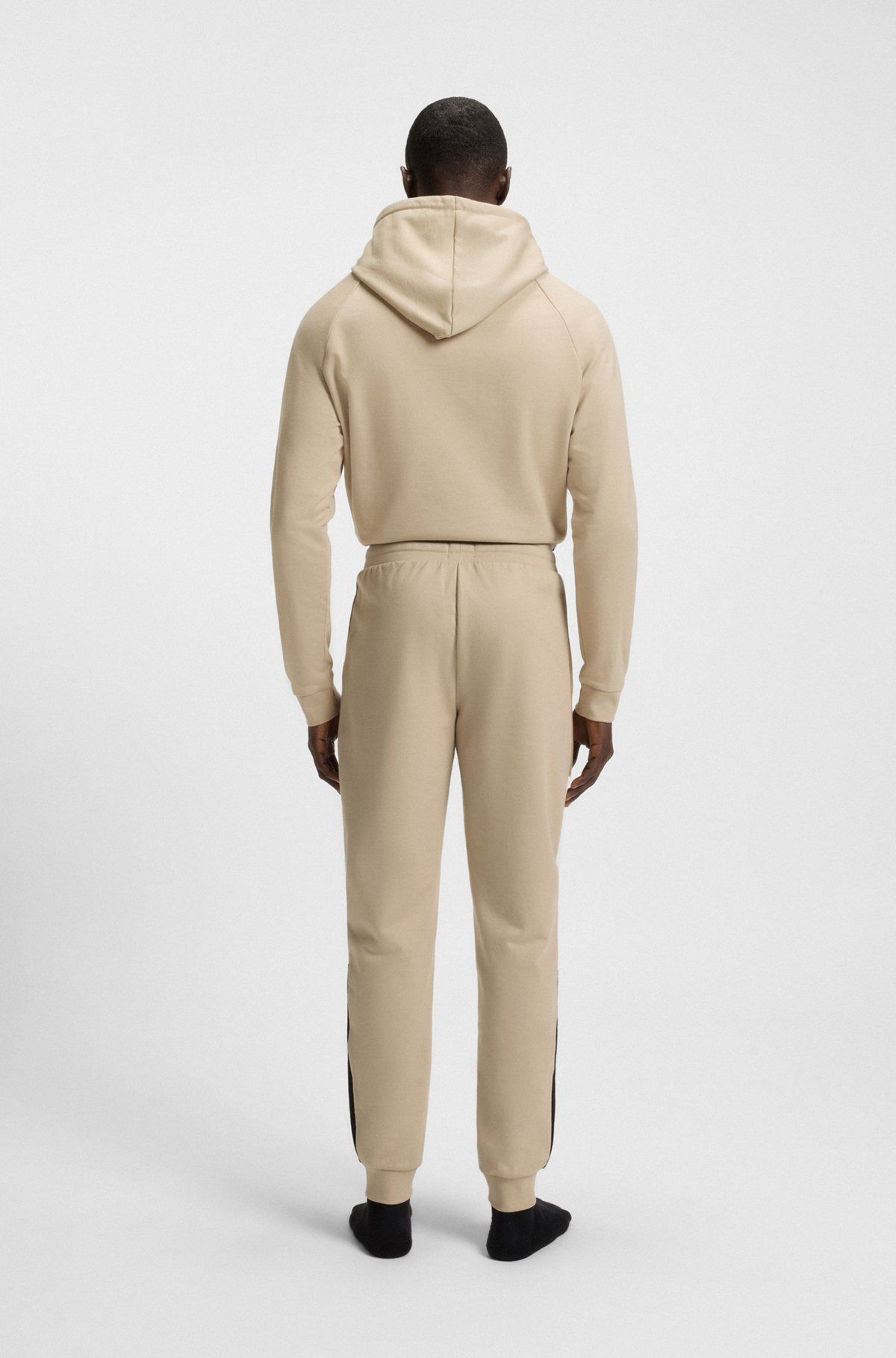 COTTON-TERRY TRACKSUIT BOTTOMS WITH CONTRAST SIDE PANELS - 4