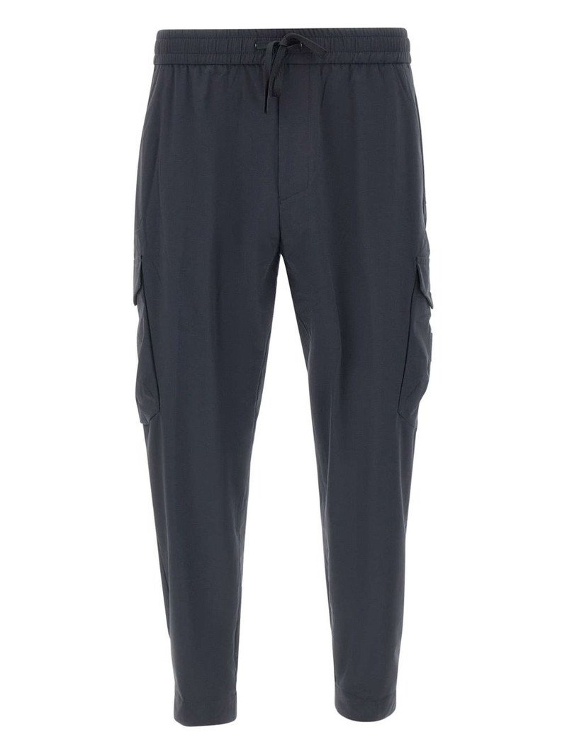 tapered-fit trousers in easy-iron stretch poplin 1