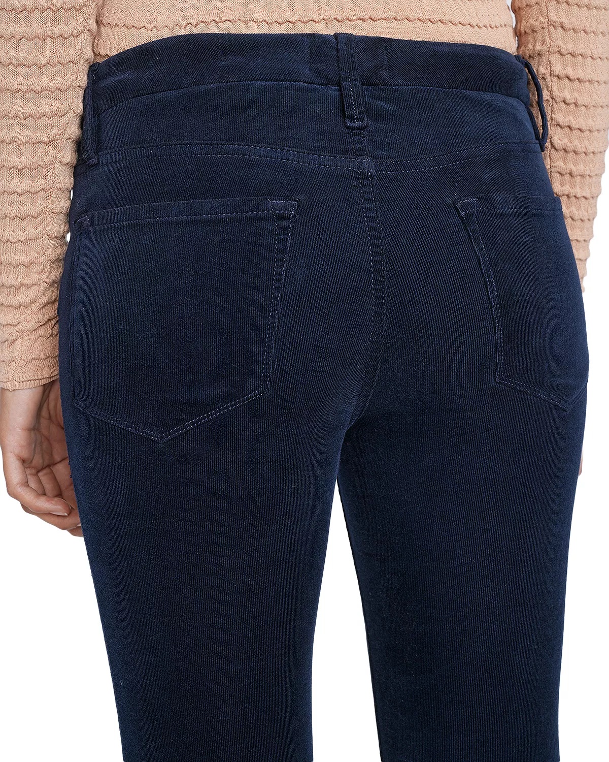 Le Mini High Rise Bootcut Jeans in Navy - 5