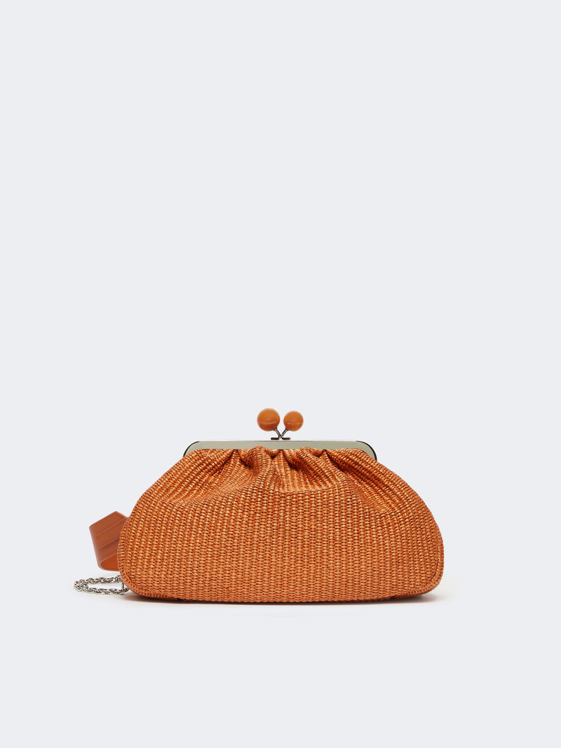 FORTUNA Medium raffia-effect Pasticcino bag - SALMON 11