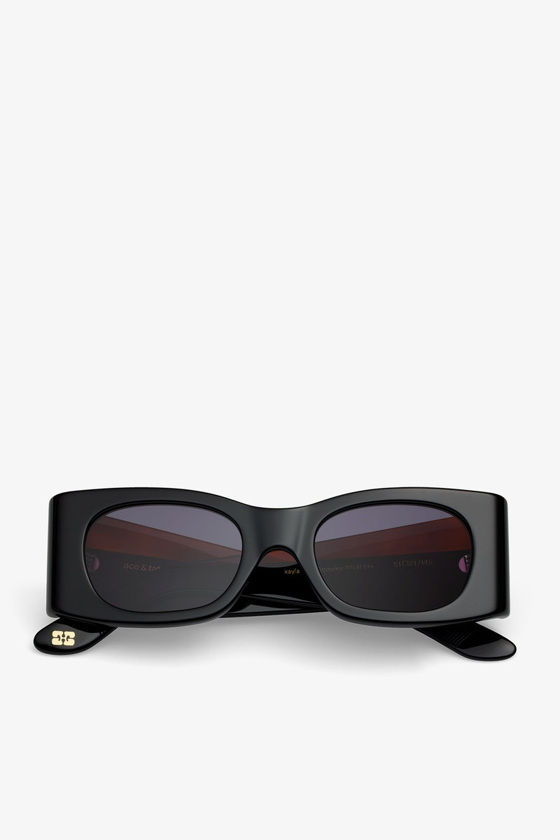 GANNI X ACE & TATE BLACK KAYLA SUNGLASSES 1