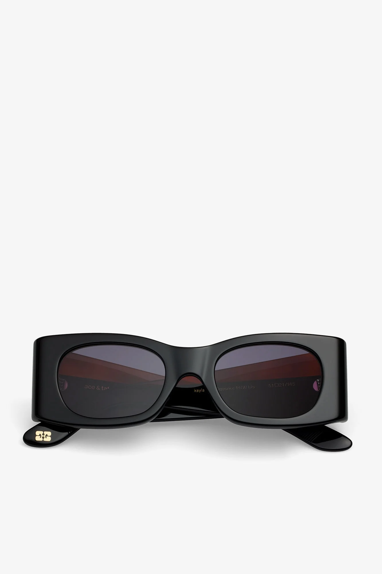 GANNI X ACE & TATE BLACK KAYLA SUNGLASSES - 1
