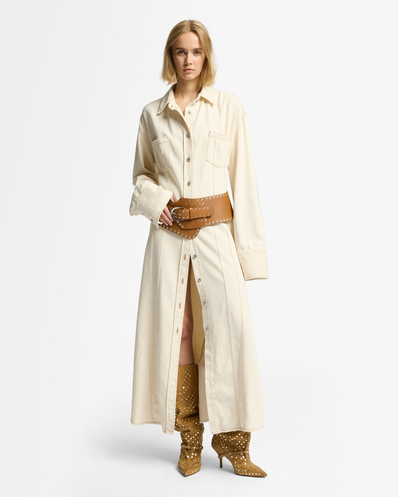 Denim Maxi Shirtdress in Solitary Star 3