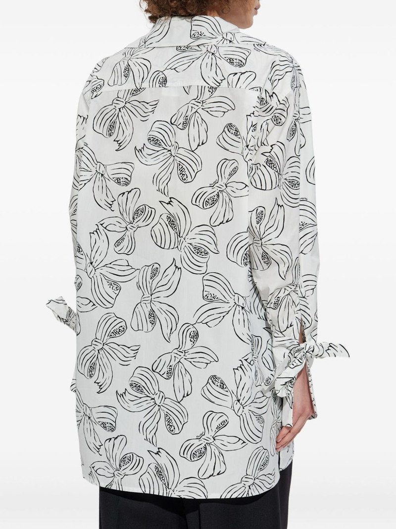 bow-print tied-cuff shirt 4