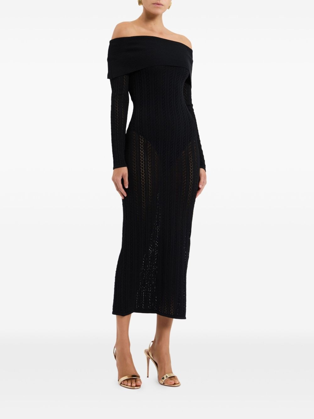Lorelei off-shoulder knitted dress - 3