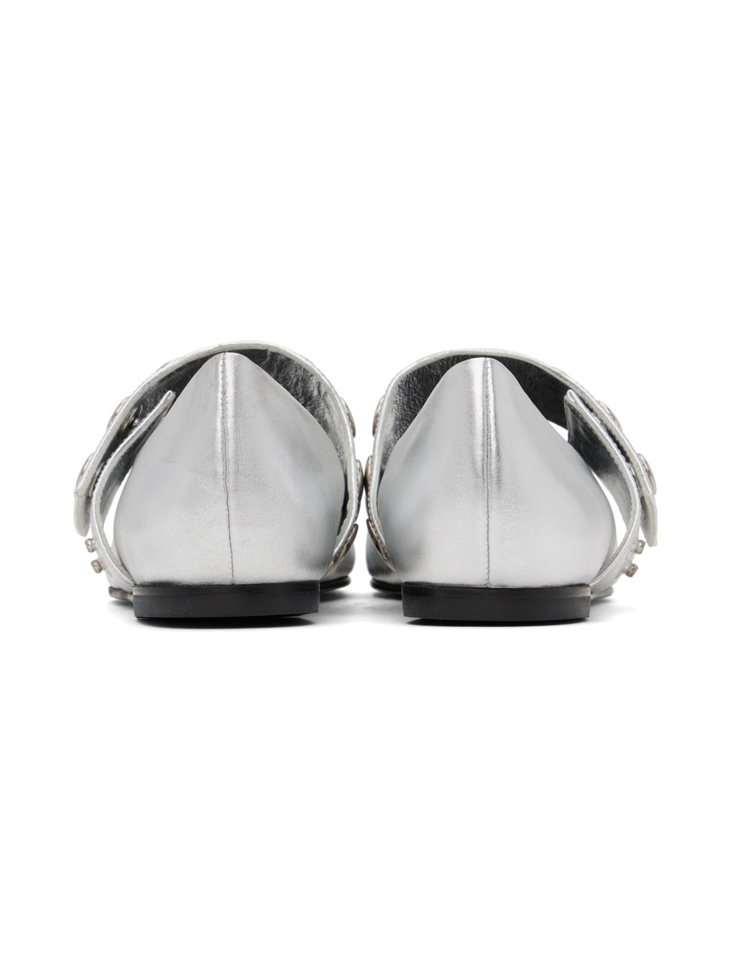 Silver Carla Ballerina Flats - 2