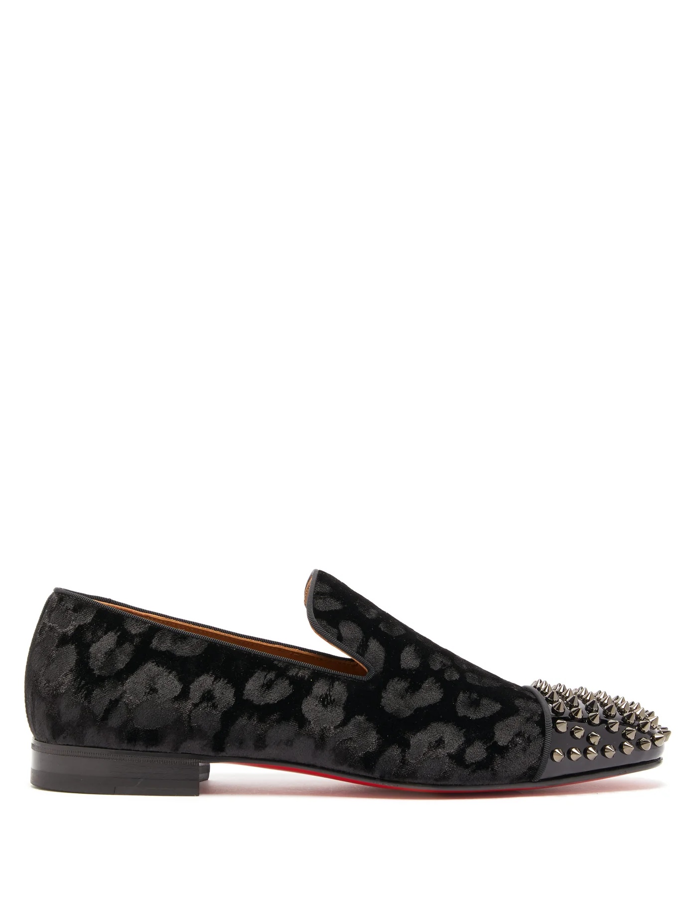 Spooky leopard-devoré velvet loafers - 1