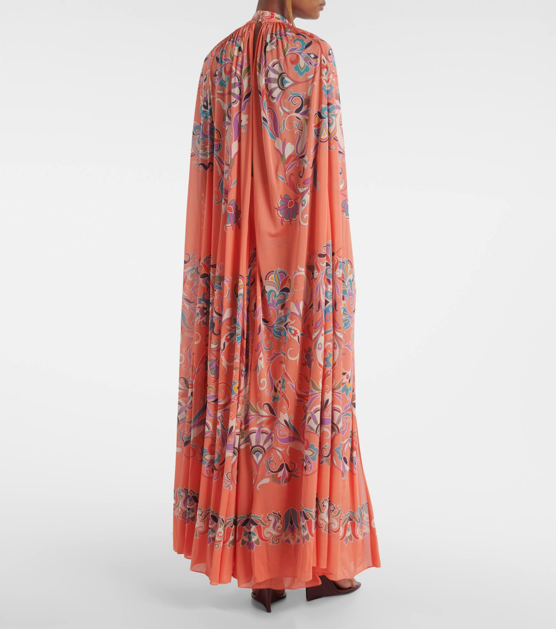 Paisley caped gown - 3