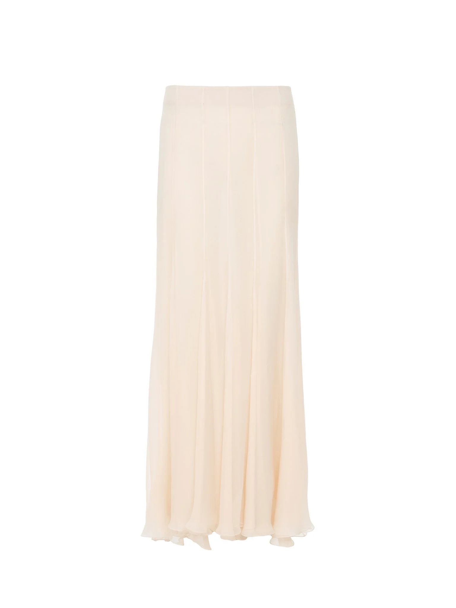 FLUID MAXI SKIRT IN SILK MOUSSELINE - 1