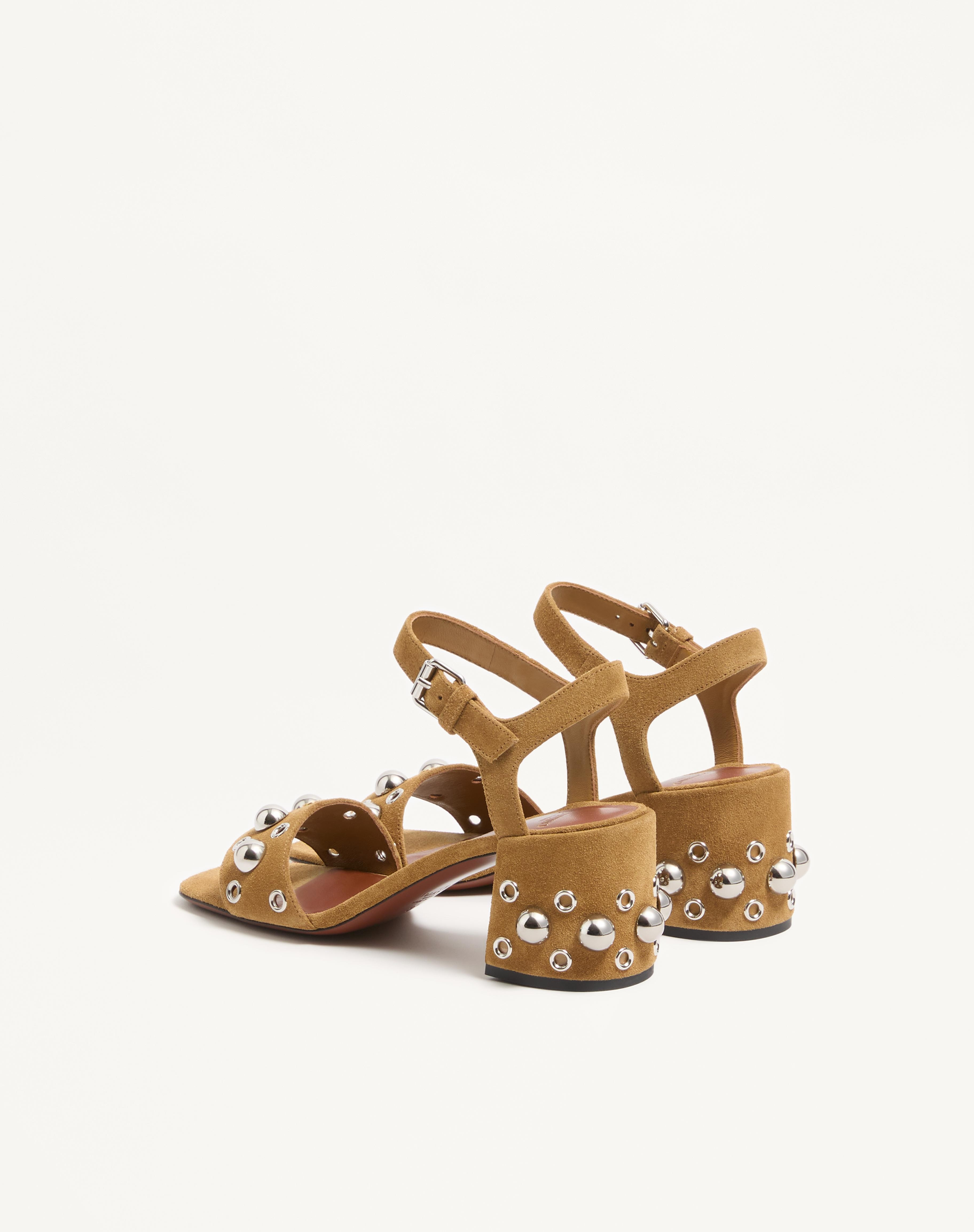 NELLCÔTE CRUST LEATHER SANDAL 60MM - 5