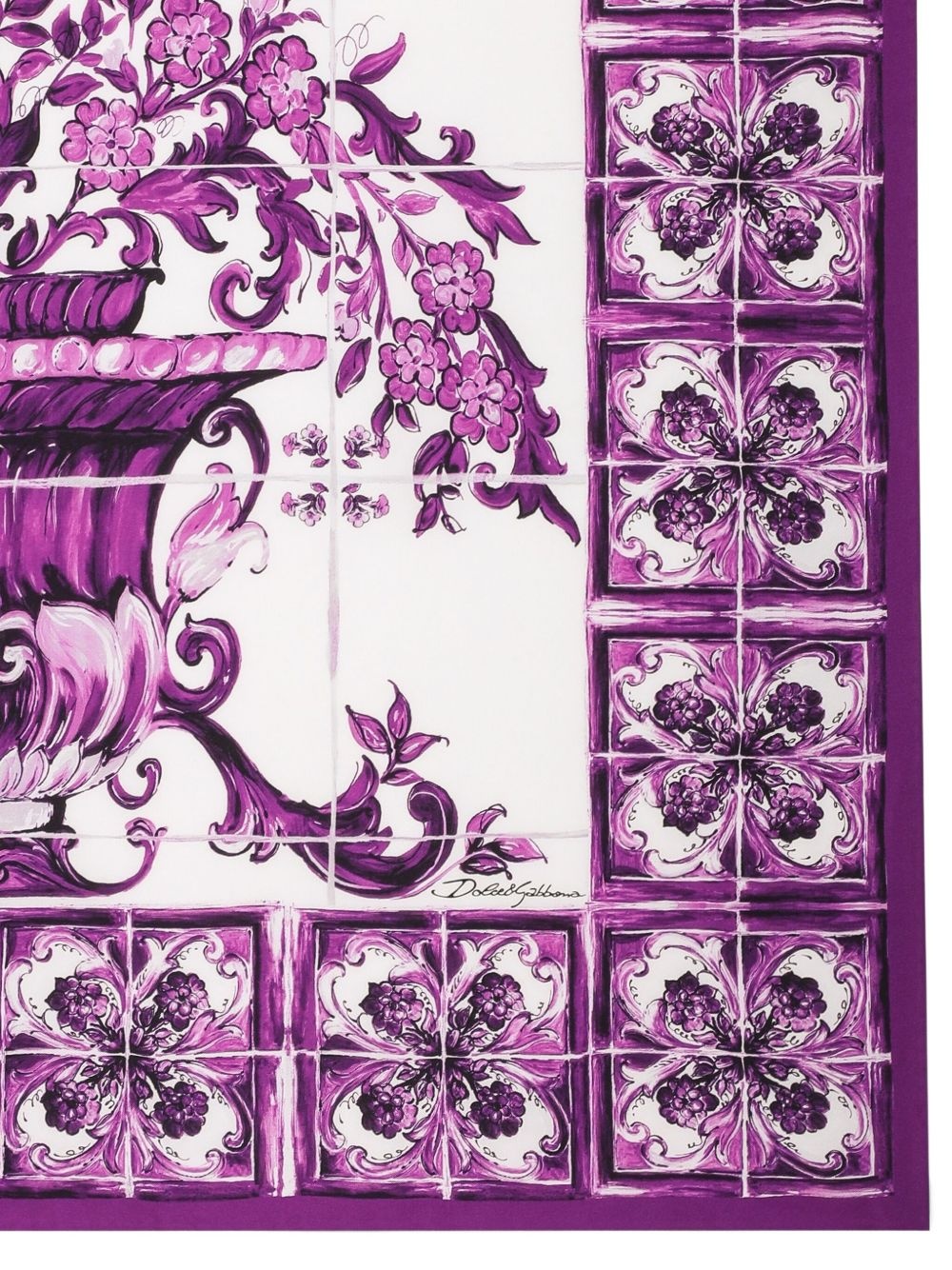 Maiolica-print scarf - 2