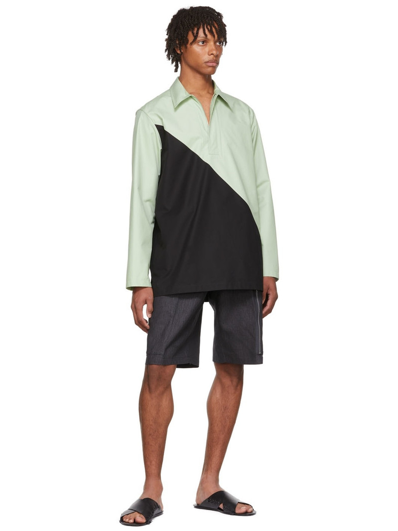 Jil Sander Black Linen Shorts outlook