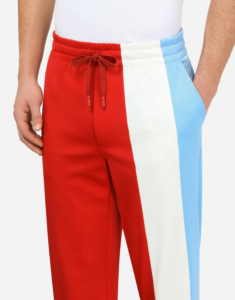 Patchwork jogging pants with patch embellishment 4