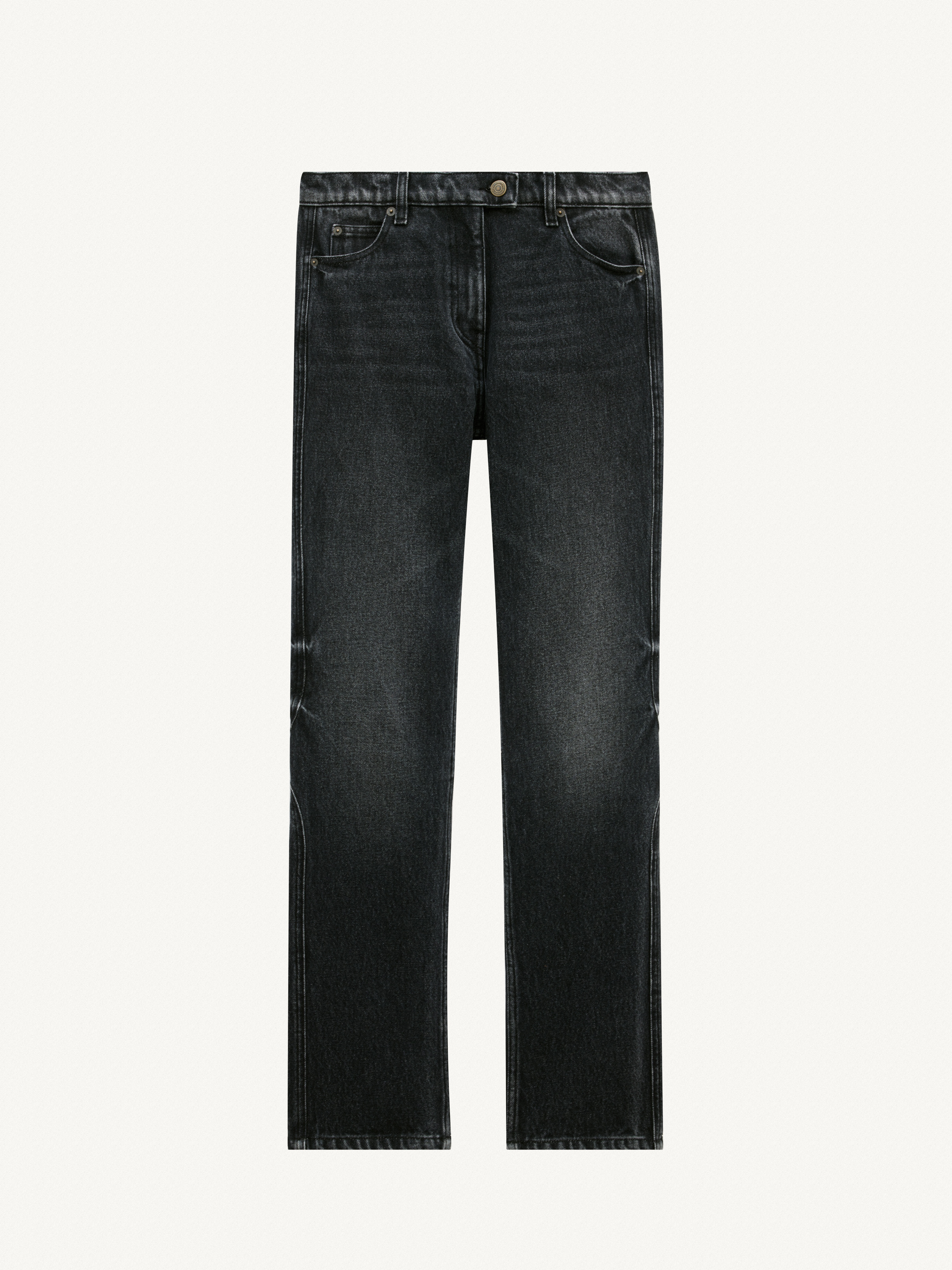 ENGRAVED GEOMMETRY BLACK PANTS - 1