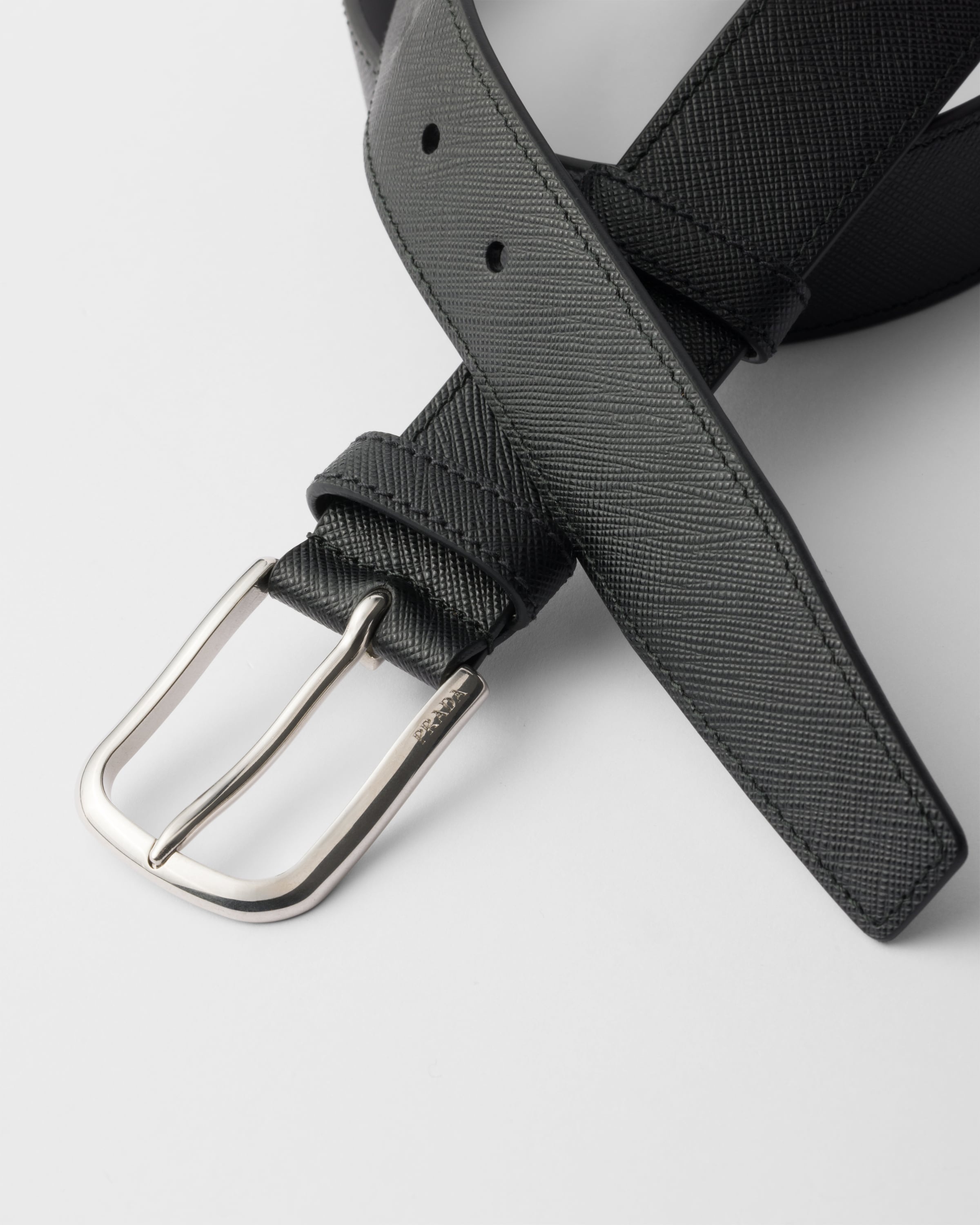Saffiano leather belt - 3