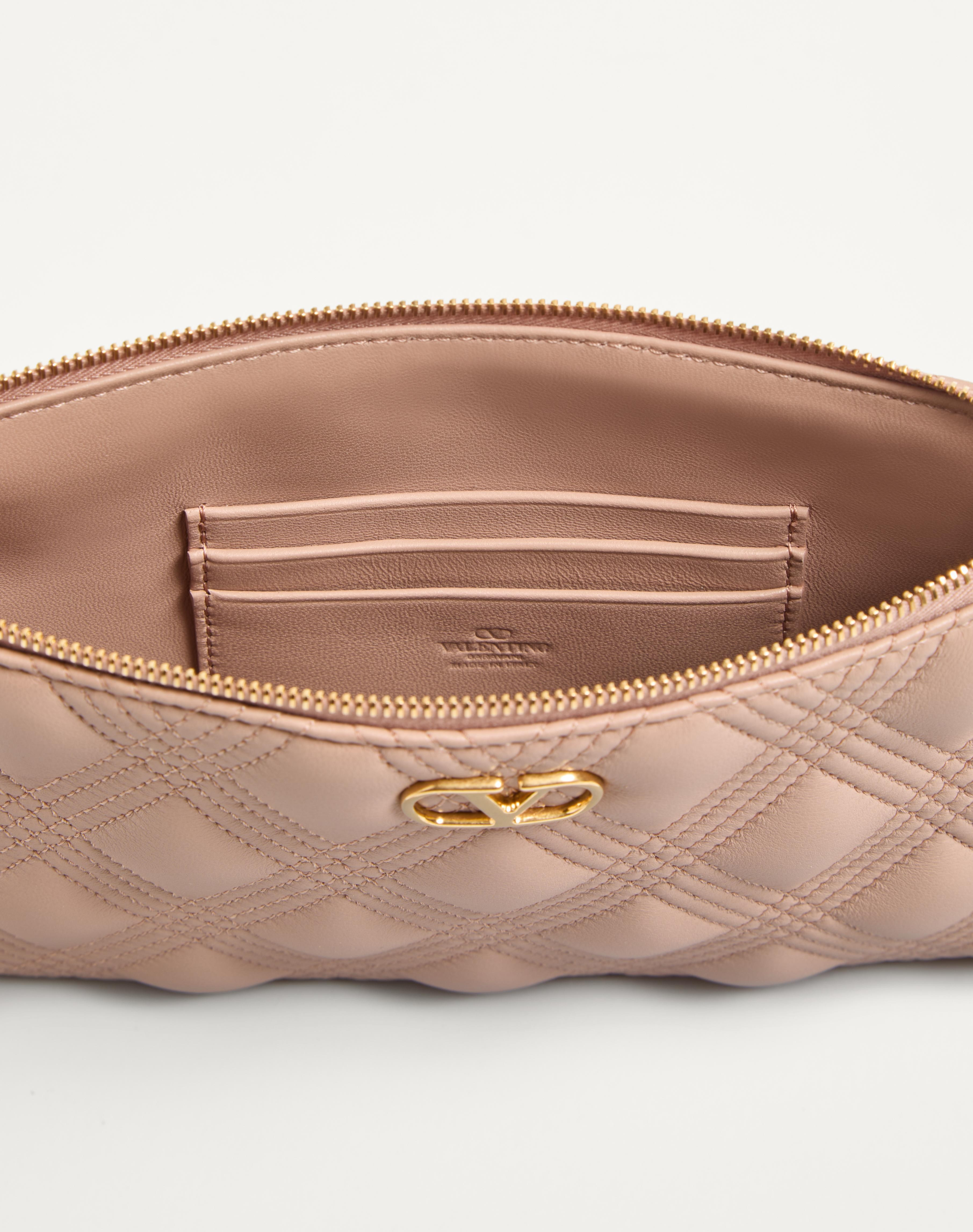 VALENTINO GARAVANI QUILTIE 67 POUCH IN QUILTED NAPPA LEATHER - 6