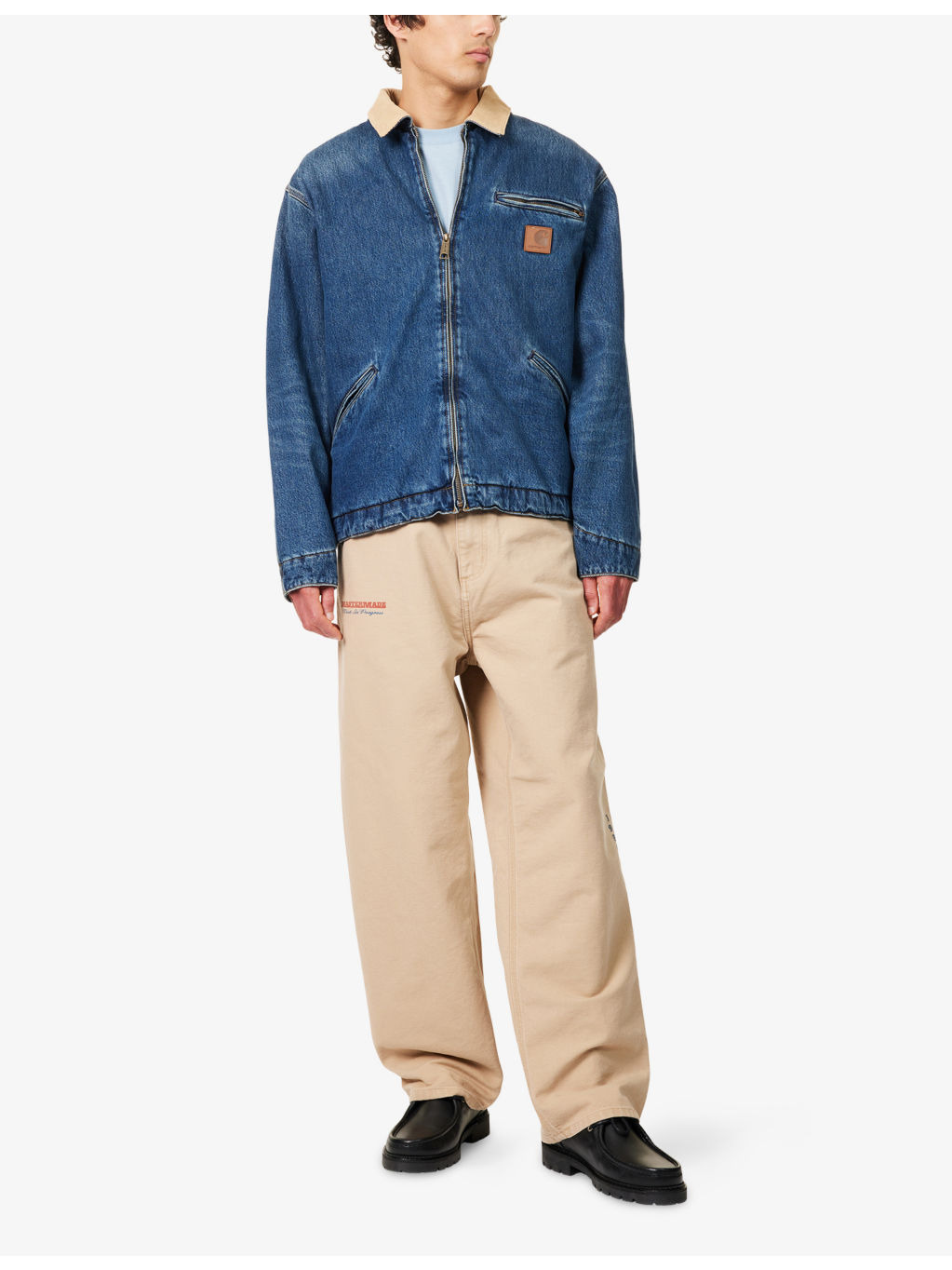 Single Knee Graphic-Print Denim Jeans - 2