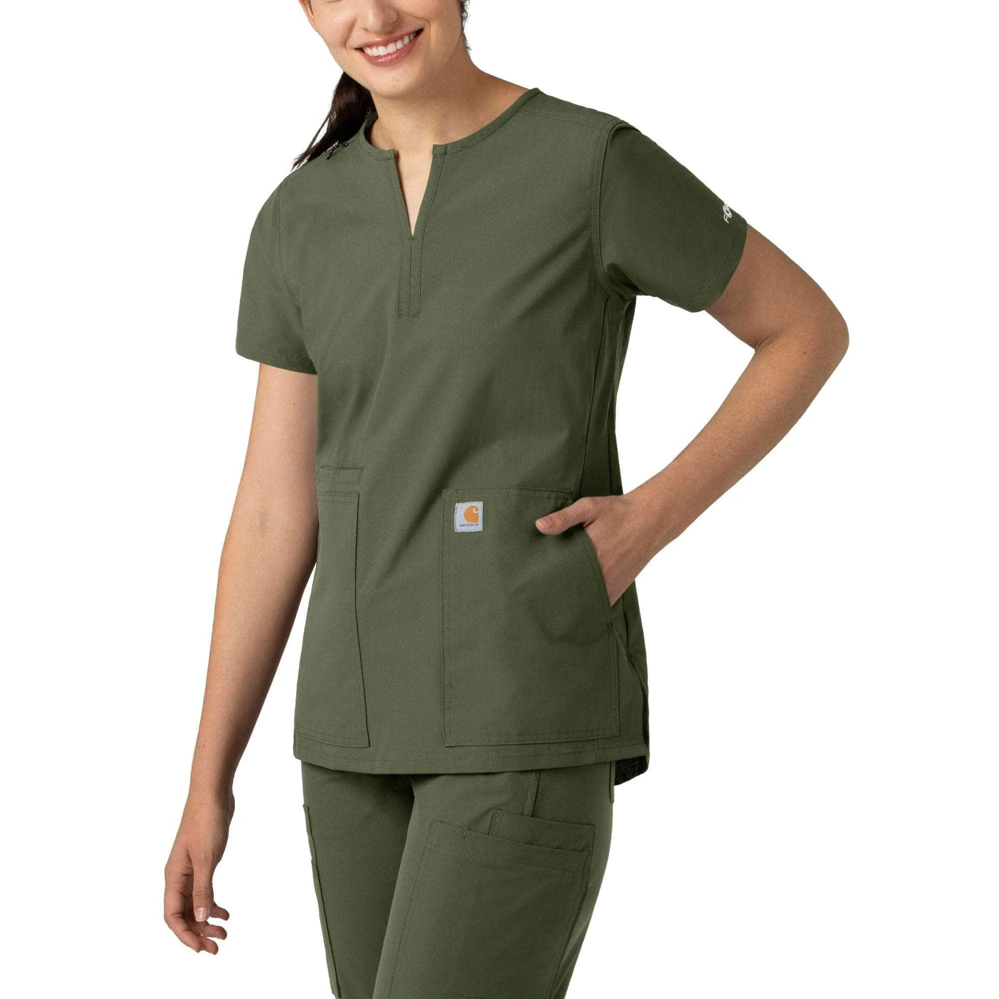 Women's Force Essentials Notch Neck Tunic Scrub Top - 1
