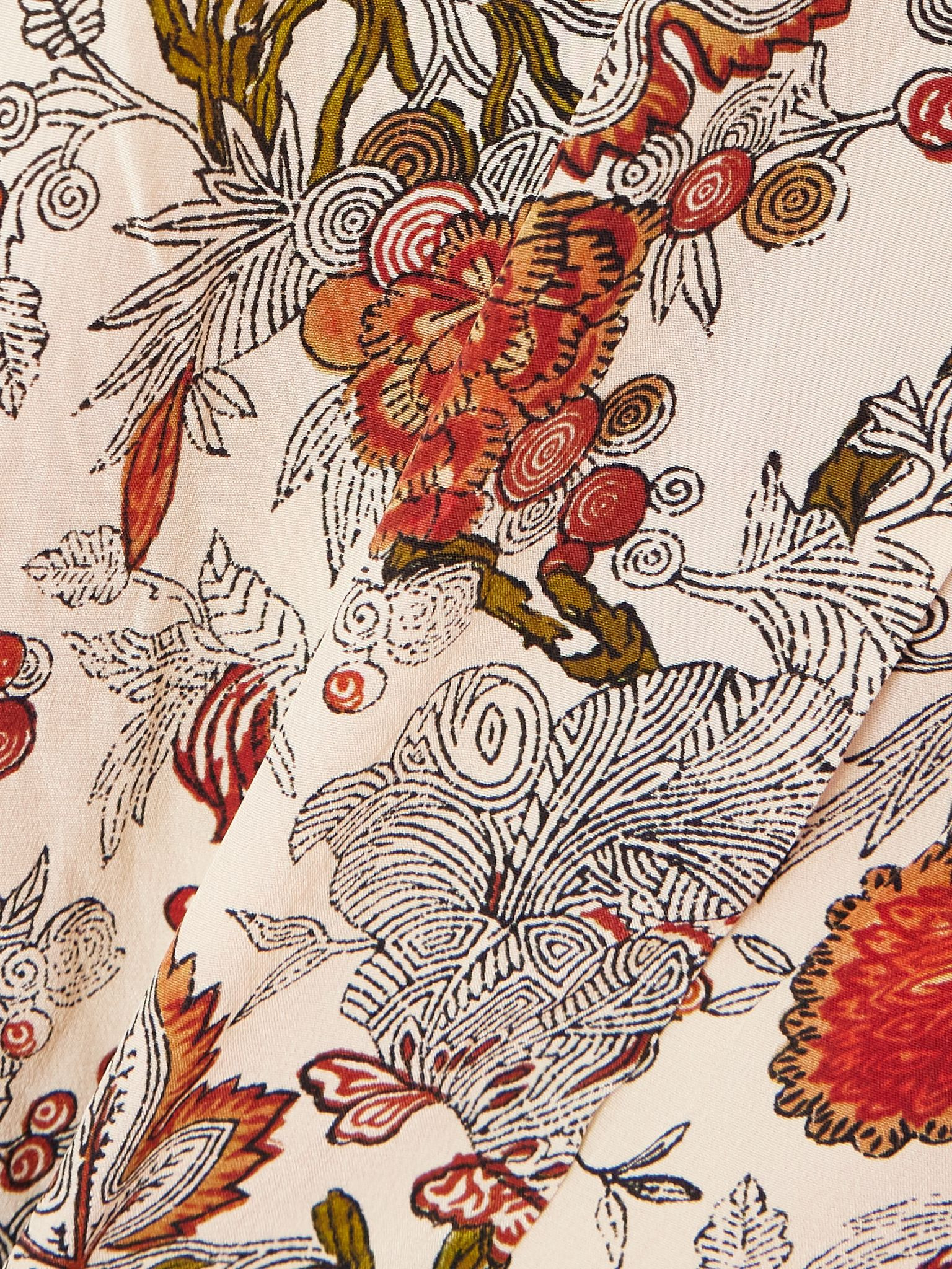 Catroux pussy-bow floral-print silk-satin blouse Multi - 5