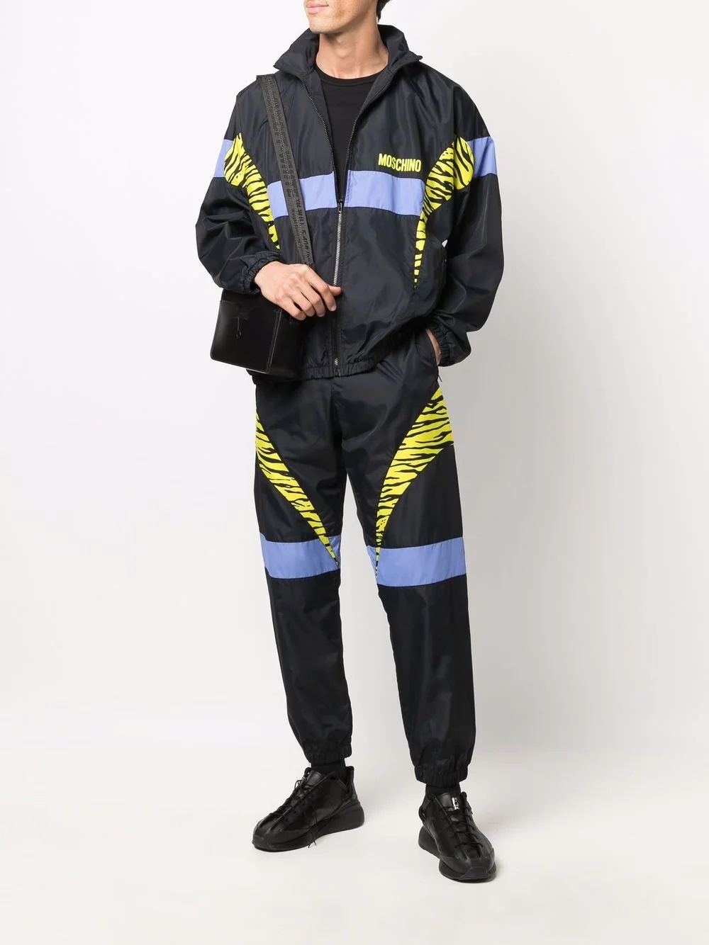 Moschino panelled zebra windbreaker | farfetch | REVERSIBLE