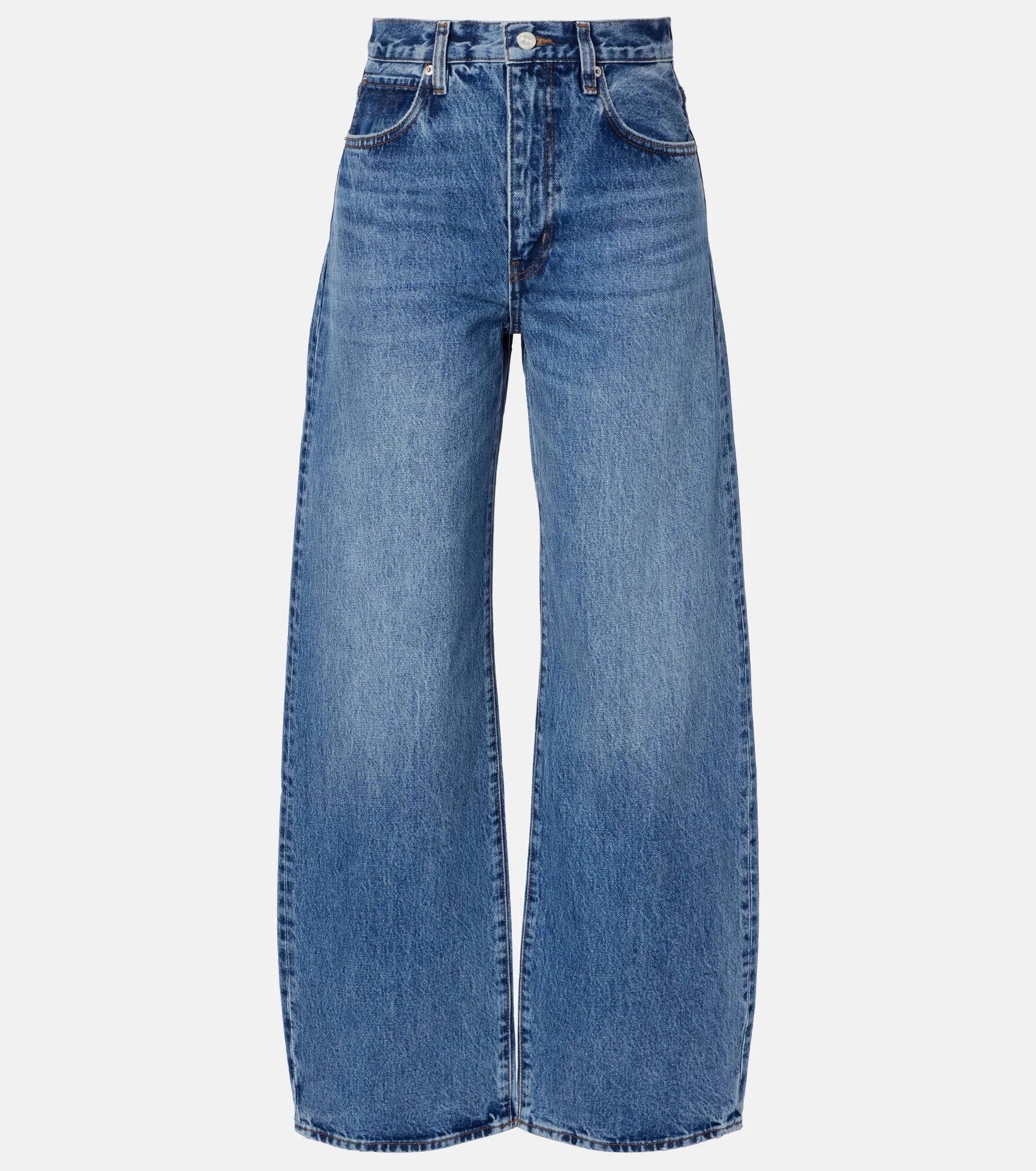 Bow barrel-leg jeans - 1