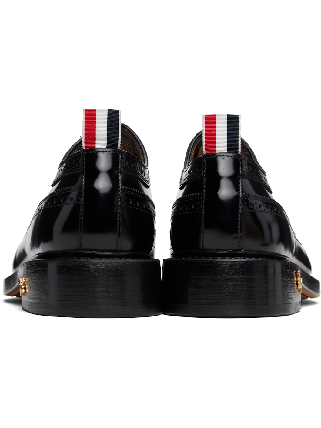 Black Spazzolato Leather Longwing Brogues - 2
