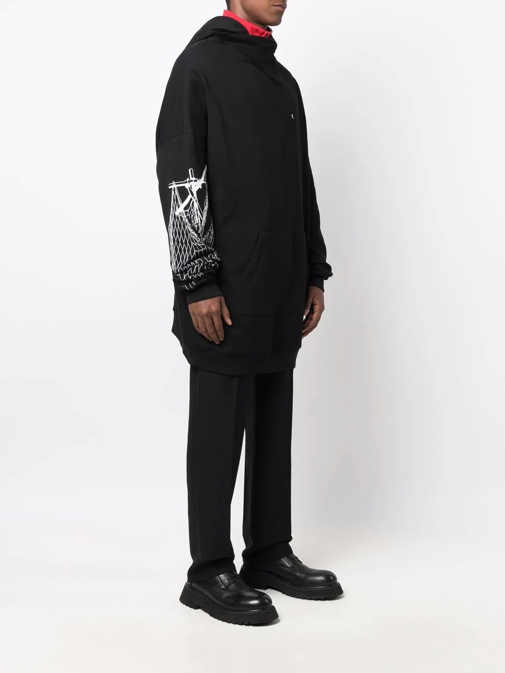 graphic-print cotton hoodie - 4