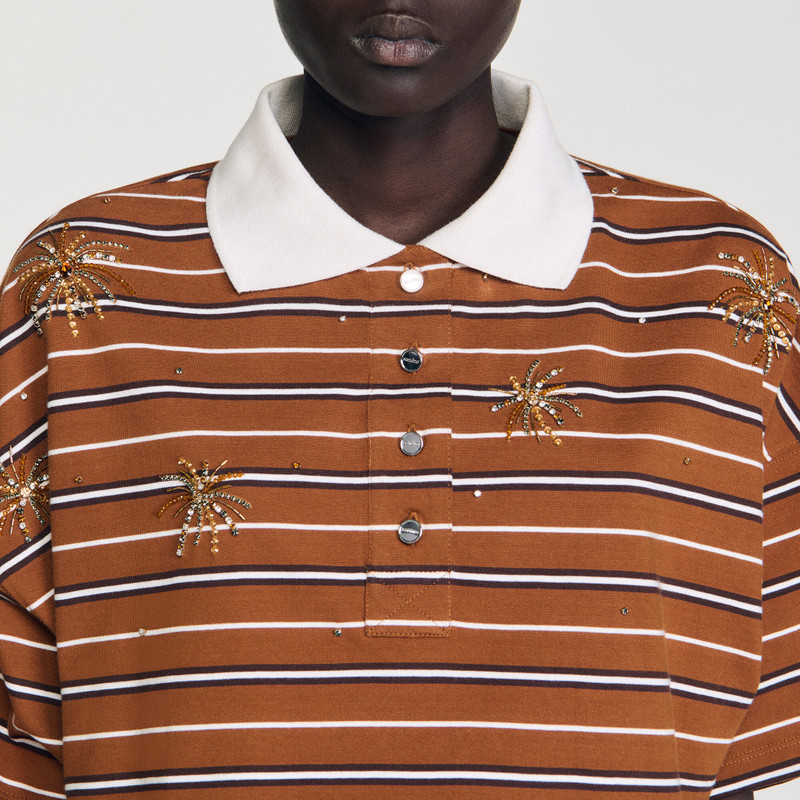 STRIPED RHINESTONE T-SHIRT 4