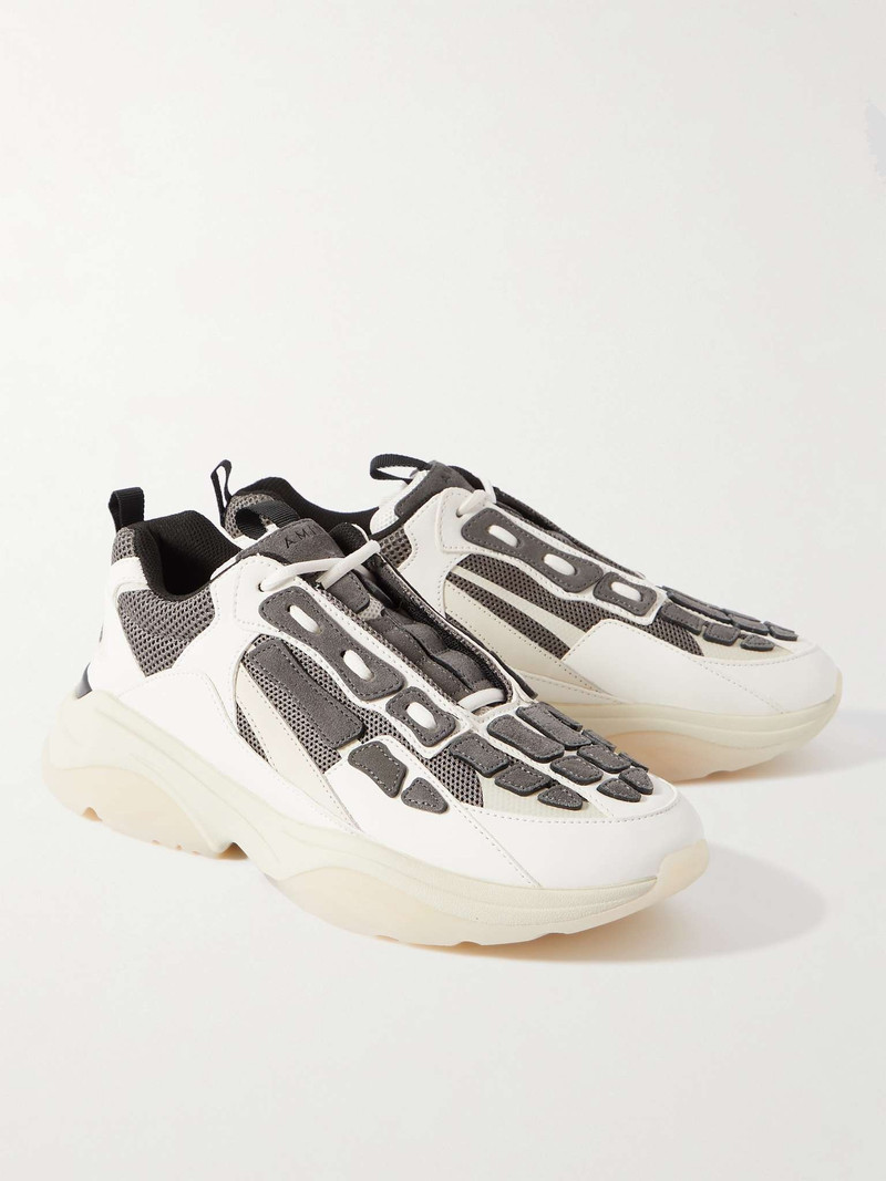 Bone Runner Leather-Trimmed Mesh Sneakers 4
