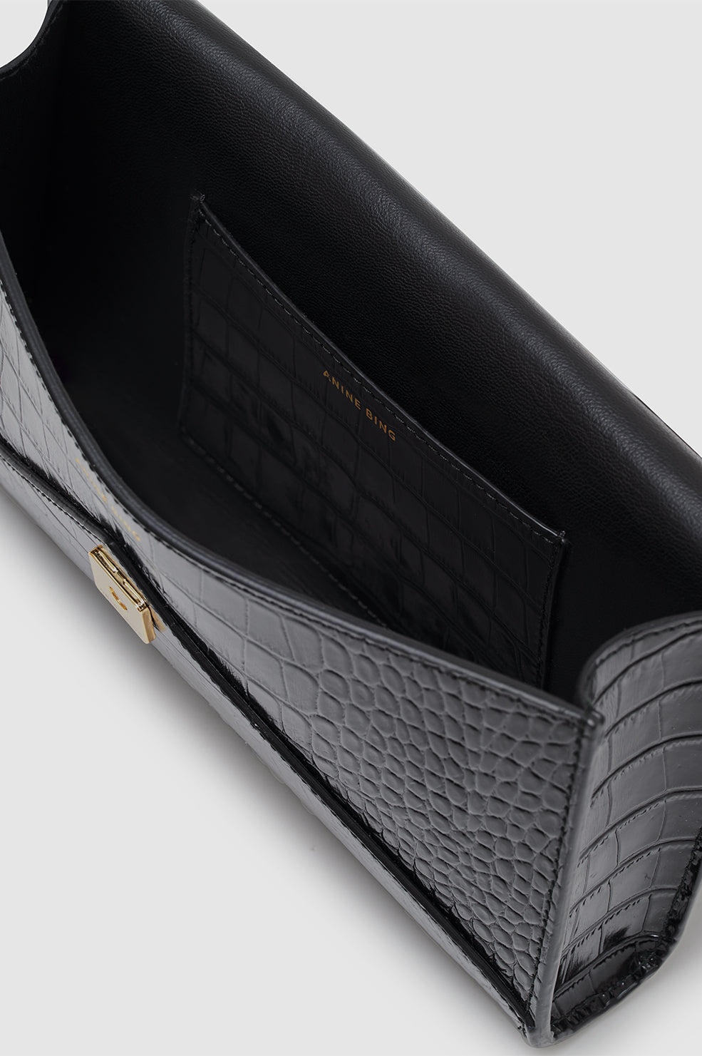 Small Elly Clutch - Black Embossed - 5