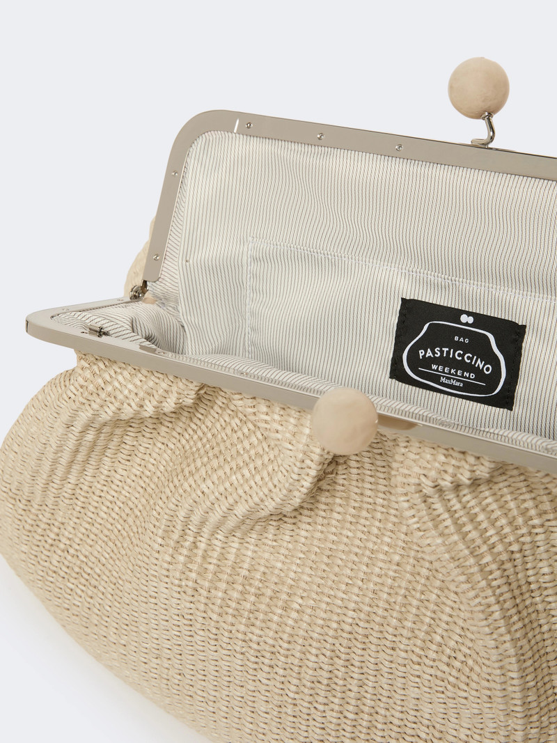 NABARRO Large raffia-effect Pasticcino bag - TURTLEDOVE 5