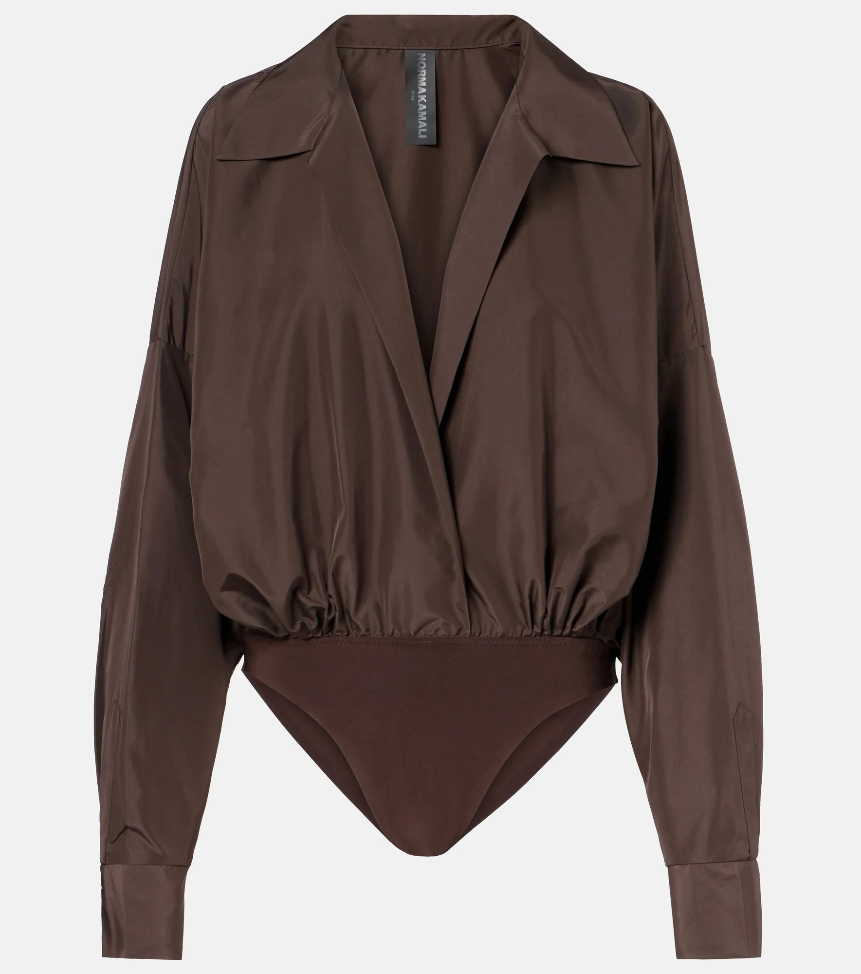 Oversized satin bodysuit - 1