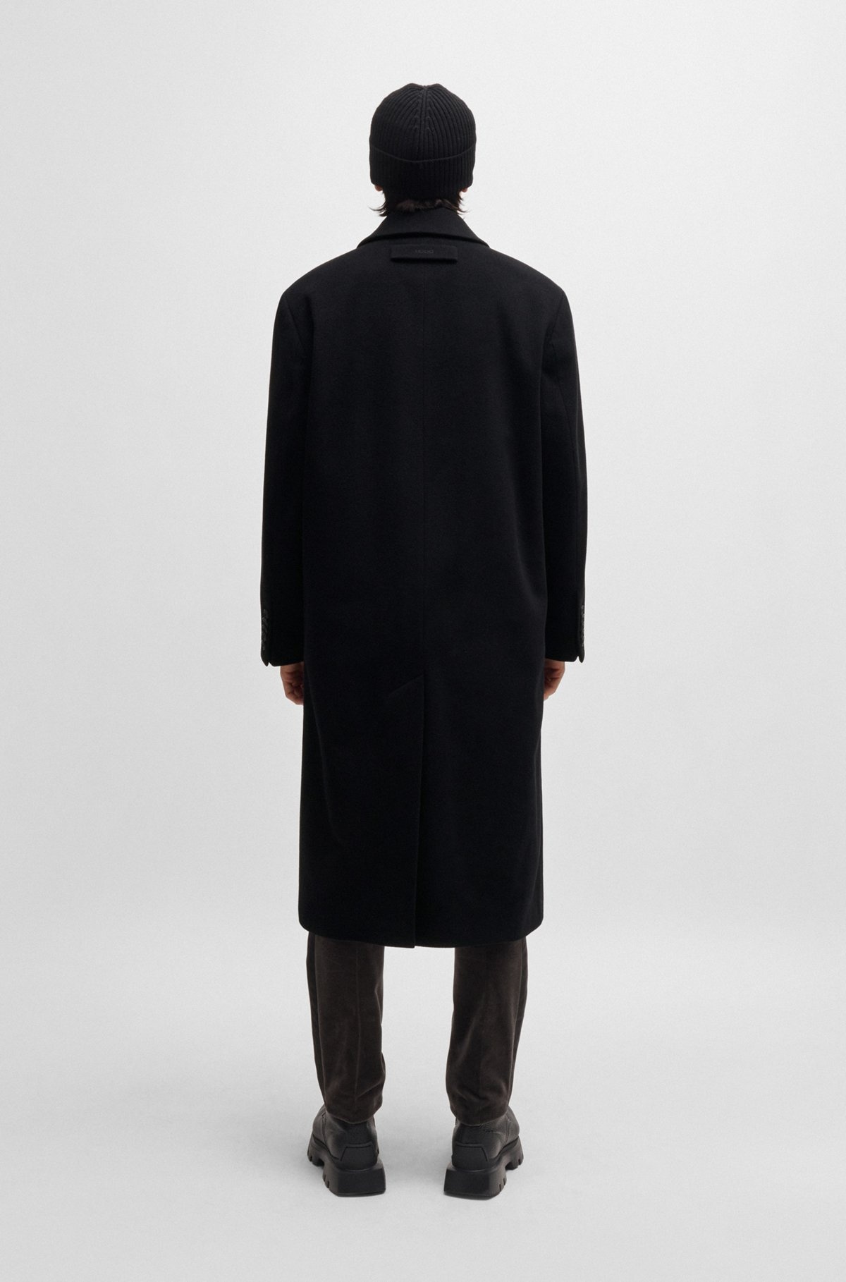 DOUBLE-BREASTED COAT IN WOOL - 5