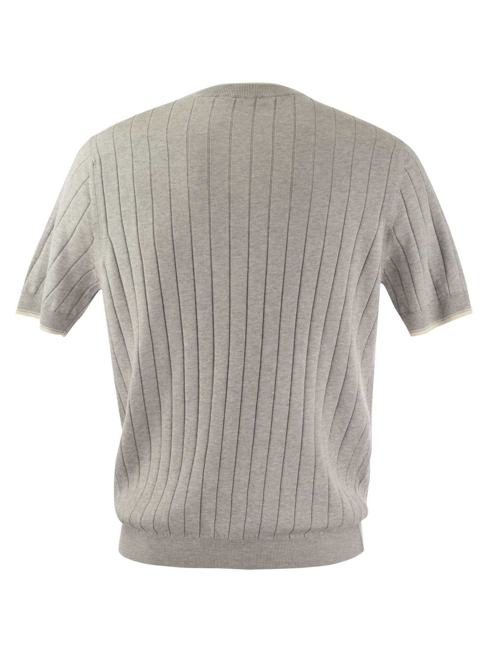 Peserico - Peserico Men T-Shirt In Pure Cotton Crépe Yarn - 2