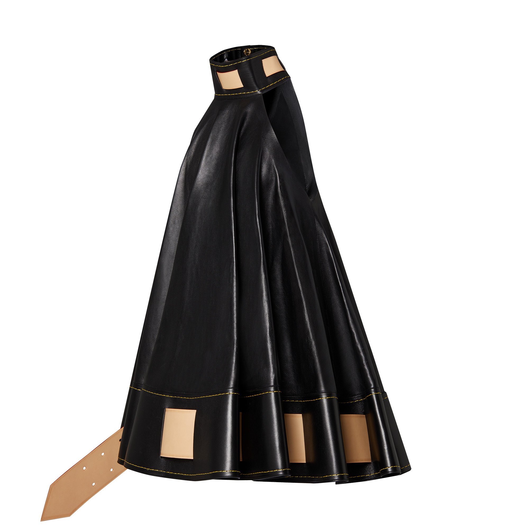 Belted Calfskin Tent Dress - 2